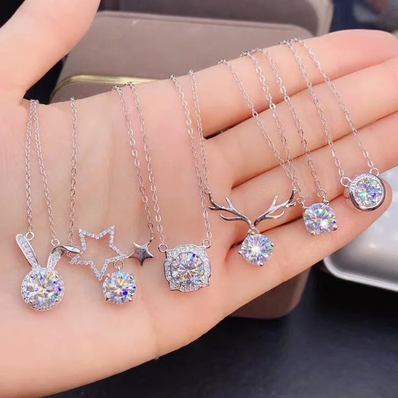 Huitan New Trendy Many Different Styles Mulyi Shapes Necklace Pendant Chains with Stainless Steel Necklaces Fashion Women