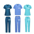Custom Short Sleeve Doctor Scrubs Nurse Suit Sets Anti Wrinkle Comfortable Nursing Scrubs Unisex Scrubs Hospital Uniforms Sets