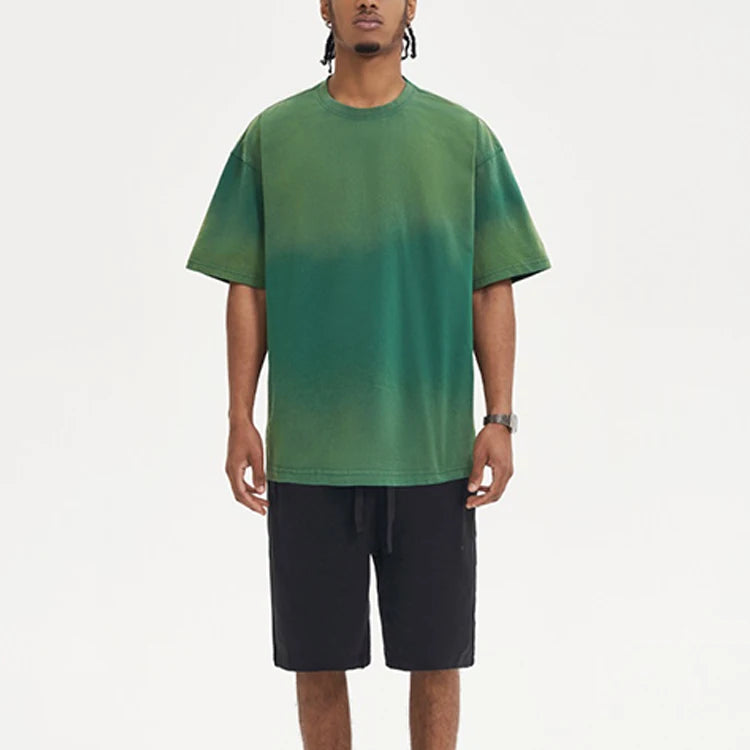 New Fashion Premium 100% Cotton Oversized Vintage T-Shirt with Breathable 300g Fabric Custom Boxy Fit Blank T-Shirt for Men