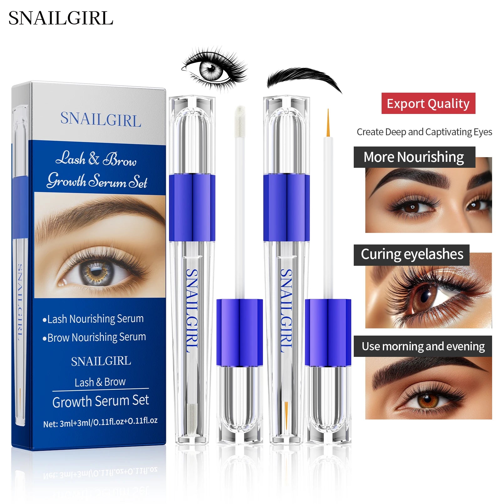 Eyebrow Eye Brow Grow Liquid Mascara Lash Soap Eyebrow Enhance Lash Growth Eyelash Serum Kit