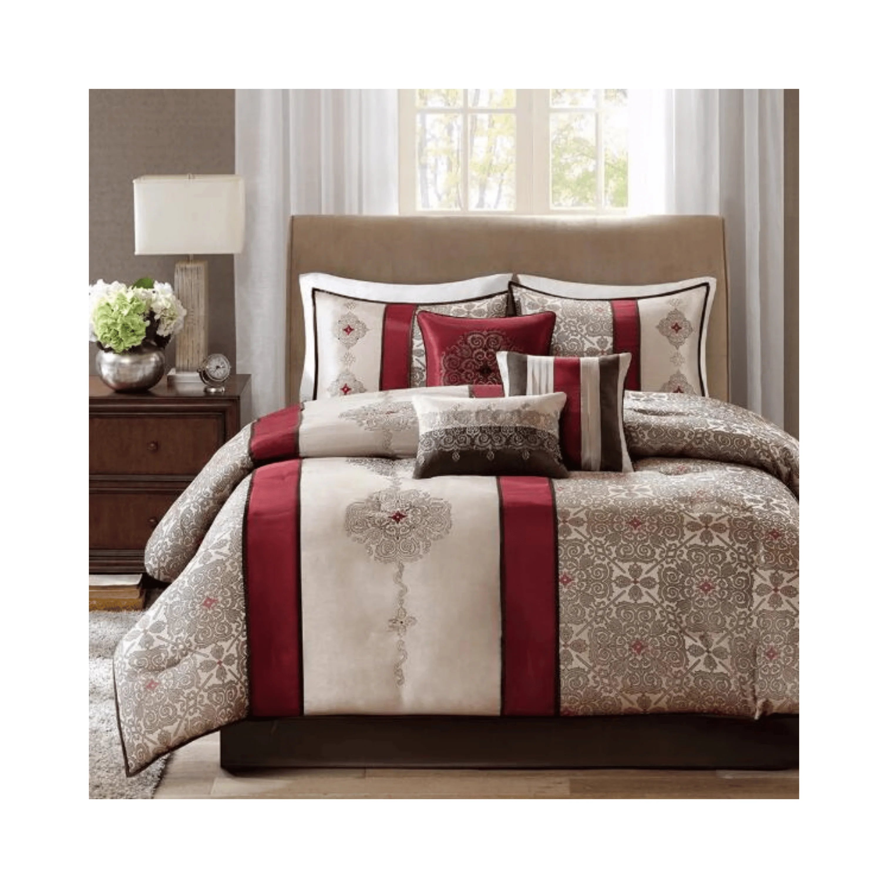 Wholesale Sabanas King Polyester Printed Jacquard Comforter Set Bed Sheet