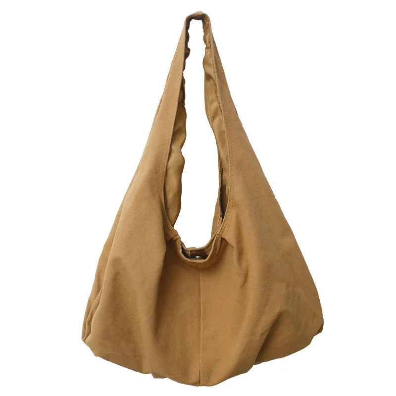 Women's Canvas Bag 2022 Summer New Fashionable Large Capacity Shoulder Bag College Style Underarm Tote Bag Beach Purse 2022