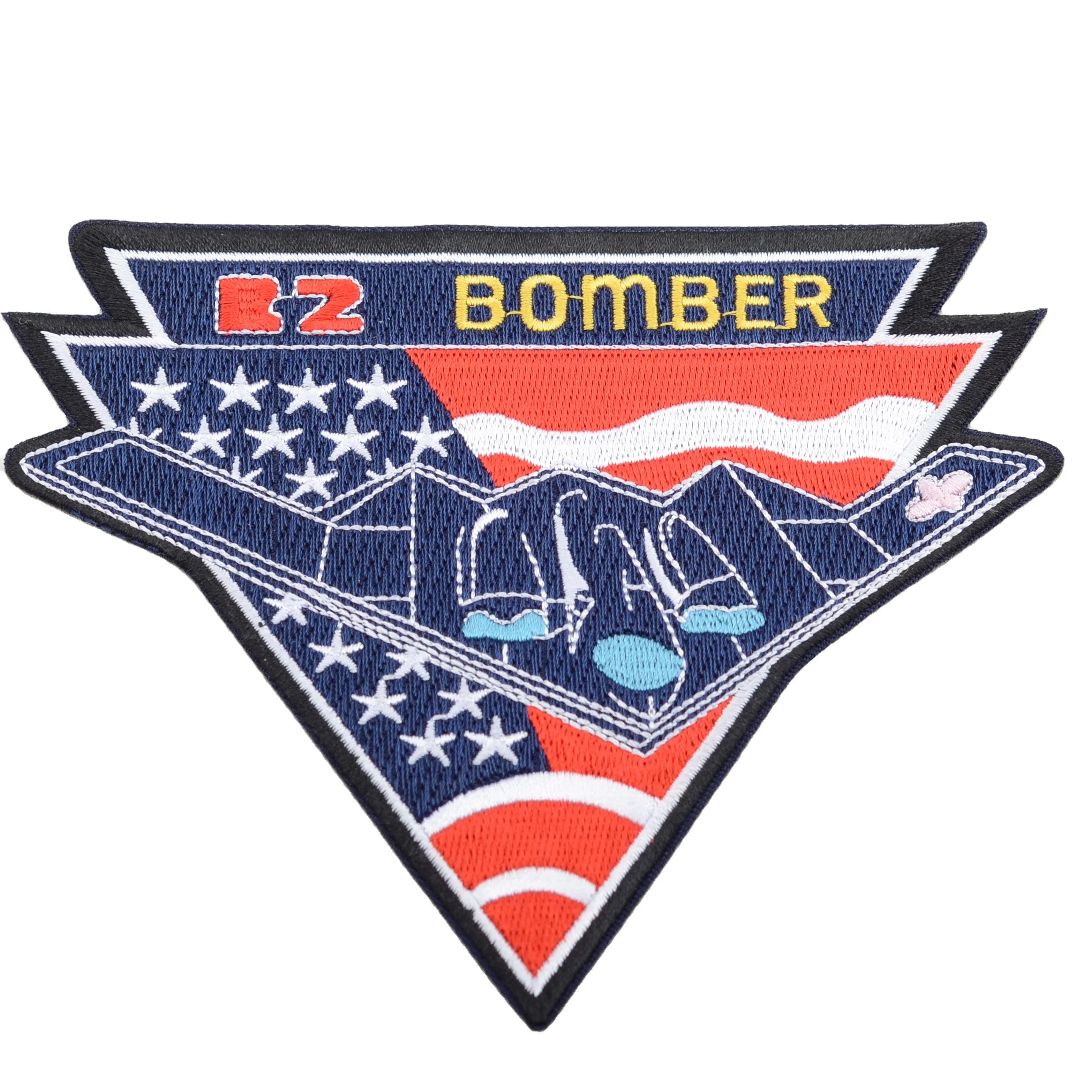 Customized Logo Patch Team Badge 3D Fabric Embroidered Canvas Emblem Sew-on Backing Custom Color Heat Cut Border for Garment