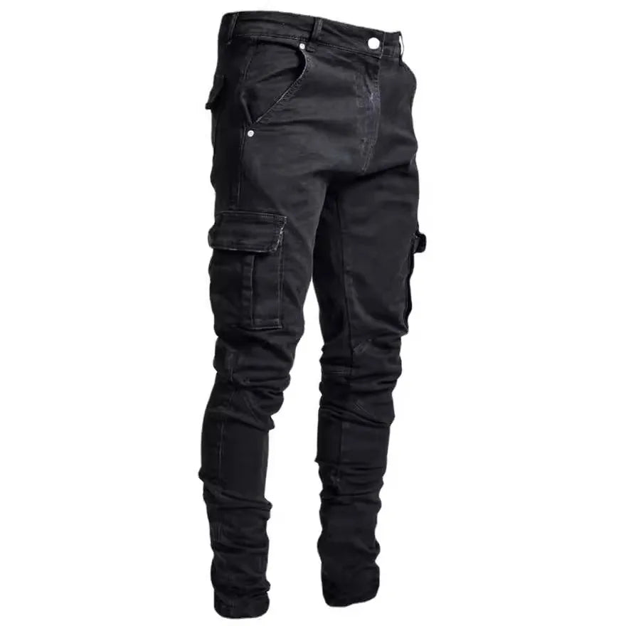 Wholesale Outdoor Men's Jeans Skinny Zipper Pencil Pants Casual Trousers Casual Men's Fashion Jeans