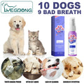 Yegbong Dog Breath Freshener Spray Odor Removal for Dog Teeth Cleaning Fresh Oral Spray