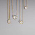 Simple Ins Fashion Furnace Vacuum Plating Gold Zircon Oval Pendant Necklace Women