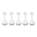 Resin Cartilage Tragus Stud Earrings for Men Women Helix Barbell Hoop Earrings CZ Labret Lip Ear Piercing Jewelry