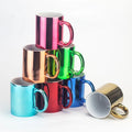 Blank Sublimation Mugs Milk Cup With 11oz Plating Creative Custom Tea Mug Gold and Silver Sublimation Mug Printing Machine
