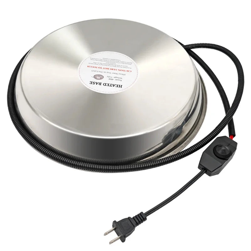 Chicken Water Heater Durable Poultry Waterer Drinker Heated Base 110V Pet Water Heater Warmer Base for Winter
