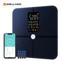 Digital Body Fat Scale Heart Rate Monitoring High Precision Sensor Digital Display Battery Powered App Controlled Body Weight