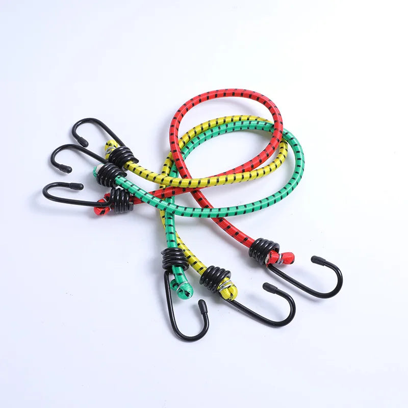 YOUME 1.5M Elastic Bicycle Luggage Rope with Hooks Bike Rack Strap for Secure Attachment