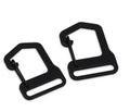 Zinc Alloy Black Oxide Finish Spring Buckle Key Ring with Webbing Buckle