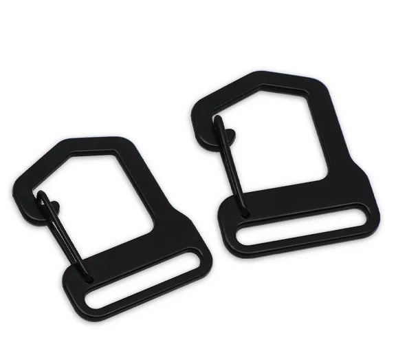 Zinc Alloy Black Oxide Finish Spring Buckle Key Ring with Webbing Buckle