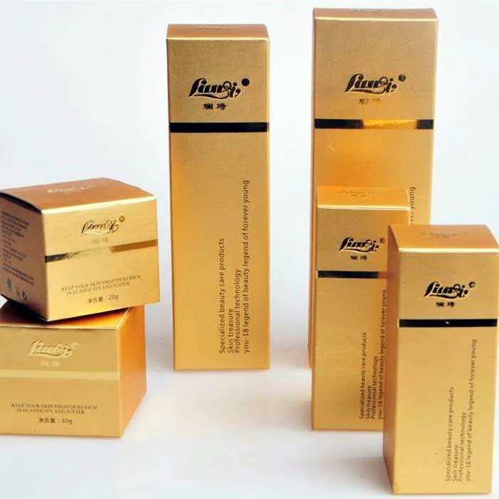 Custom Design Printing Packing Cosmetic Paper 30ml 50ml Beauty Box UV Gold Foil Stamping Skin Care Packaging Boxes