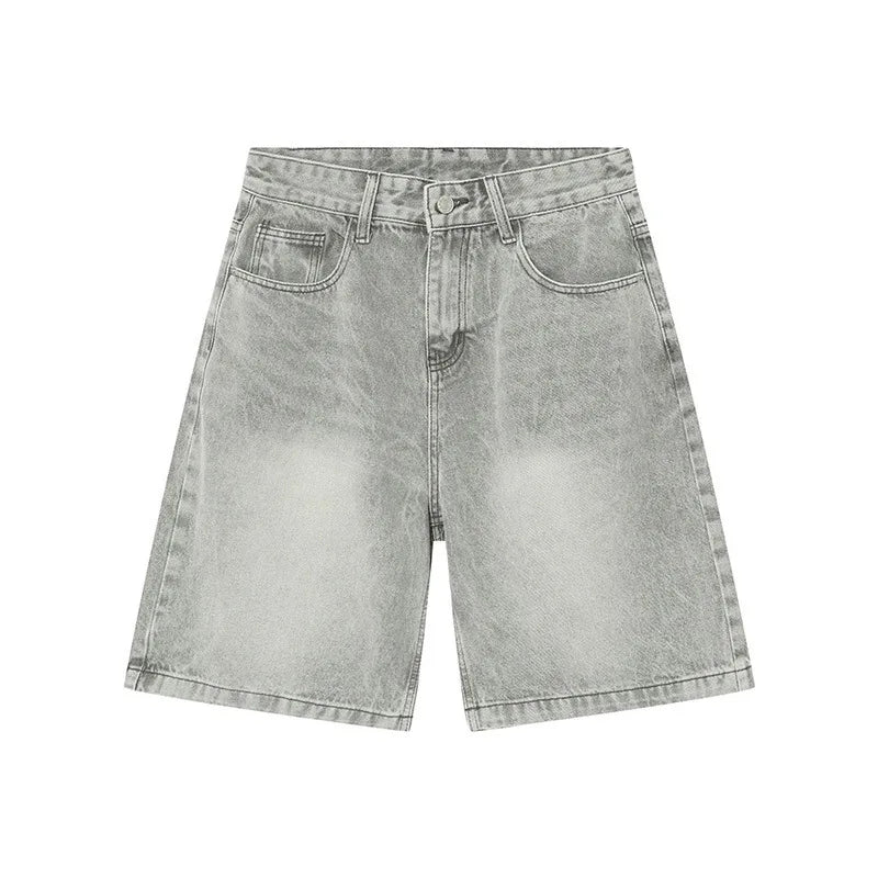 2025 Latest Hot Summer Vintage High Quality Baggy Jeans Jorts Breathable Mid Waist Denim Shorts Pocket Knitted Weaving