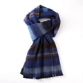 QINGYAN Winter Soft and Warm Fashion Different Colors Comfortable New Item Luxury Plaid Scarf for Men
