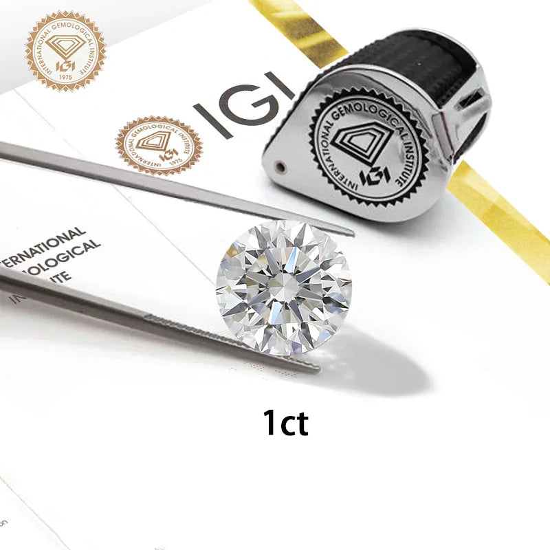 Starsgem Hot Sale Promotions 1CT D VS1 VVS2 International IGI Certified HPHT Round Brilliant Cut Lab Diamonds