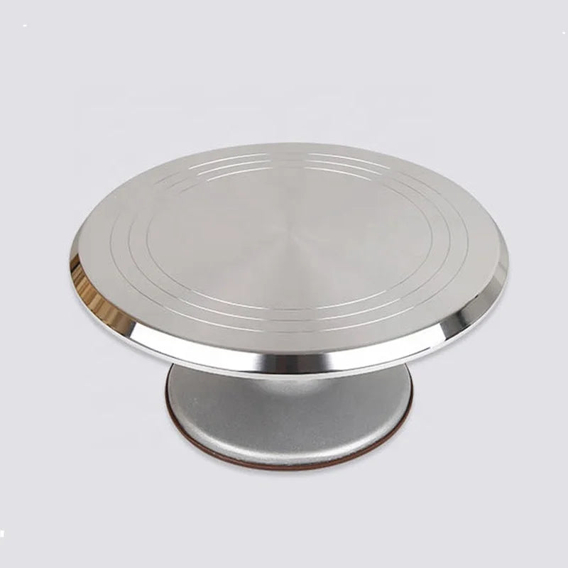 Baking Party Tool Cake 12'' Table Rotating Stand Non-slip Bottom Aluminum Alloy Making Turntable