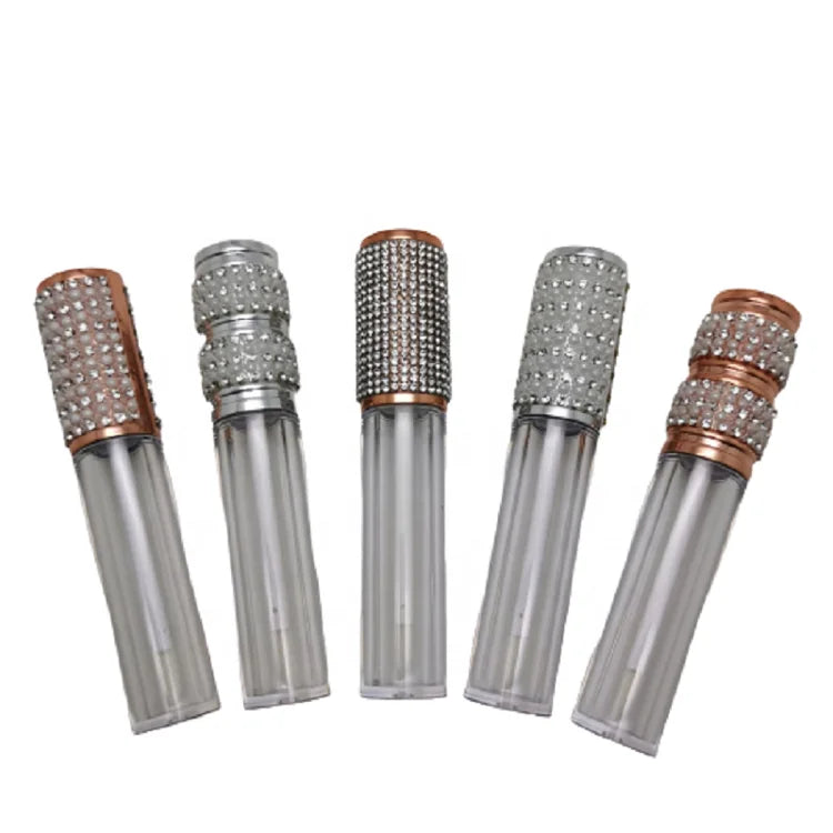 Wholesales Empty 5ml Lip Gloss Tubes Rhinestone Pearl Rose Gold Silver Liquid Lipstick Bottle Custom Logo Lipgloss Containers