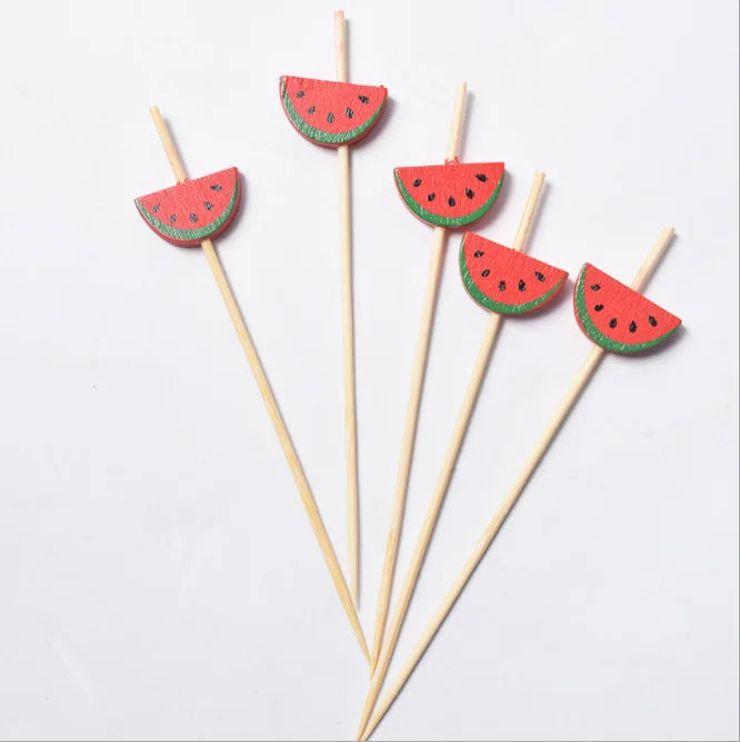 Hot Sale Eco-friendly Round Cocktail Picks Bamboo Sticks for Party Decoration