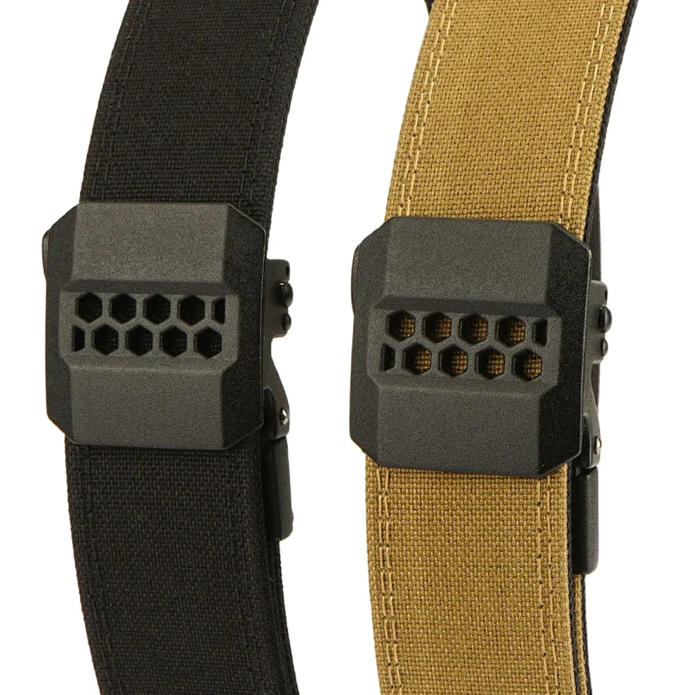 2024 New 3.8CM Wide Double Layer Nylon Fabric PE Film Automatic Buckle Heavy Duty Tactical Belt