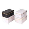 3 Piece Set of New Marble Pattern Flower Rectangular Gift Box Embossed Matt/Glossy Laminated Eco-friendly Recycled Materials