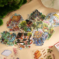 24 Sheets Per Pack Miniature Scenic Stickers Mythical Fantasy Series Mythical Theme Handbook Fun Book