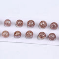 11-12/12-13mm Hand-carved Rose Flower Shape Purple Color Edison Freshwater Loose Pearls in Pairs