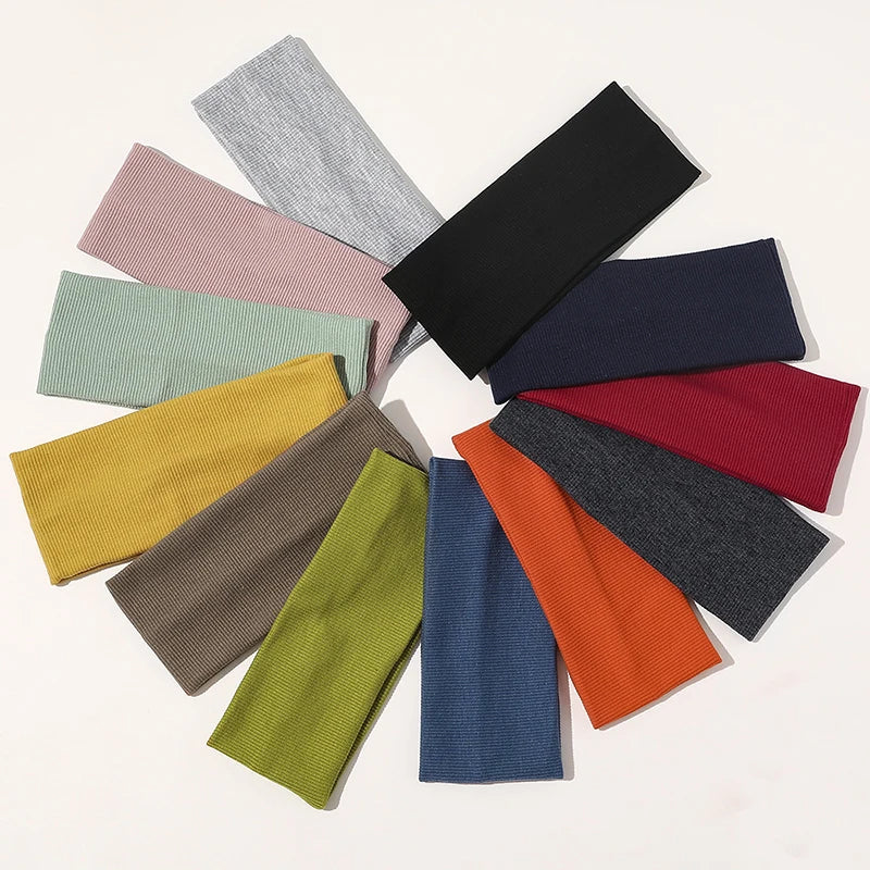 Yoga Hair Bands Sport Elastic Headbands Sports Yoga Accessory Dance Biker Wide Headband Stretch Ribbon Sweatband Headband