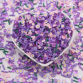 1KG/bag Purple Daisy Clay Slices Flowers Mixture Sprinkles Faux Diamonds Spring Season DIY Crafts Tumbler Filling Figurine