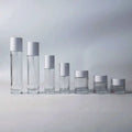 Customize Skincare Packaging Set Glass Container Clear Thick Bottom Cream Glass Jar Lotion Essential Oil Glass Cosmetic Bottles