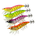 10cm/12cm Squid Hook Jigs Wood Shrimp Octopus Egi Squid Jig Artificial Fishing Trolling Lures Soft Plastic Squid Jig