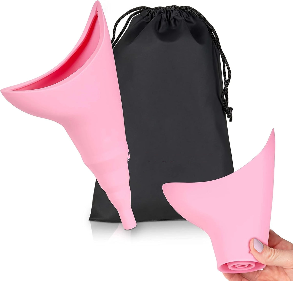 Hot Sale Silicone Pee Funnel Standing Urination Device Camping Portable Corner Women Outdoor Female Urinals