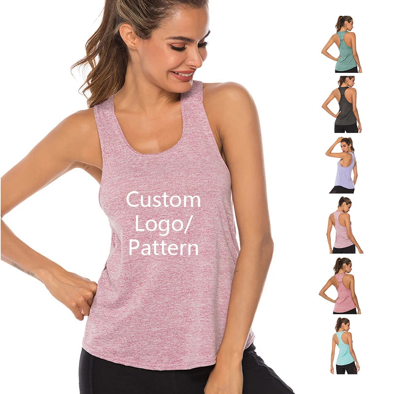 2024 Women's Sleeveless Vest Loose Fit Gym & Yoga Tank Top Custom OEM Sportswear Hot Selling Casual Style for Adults