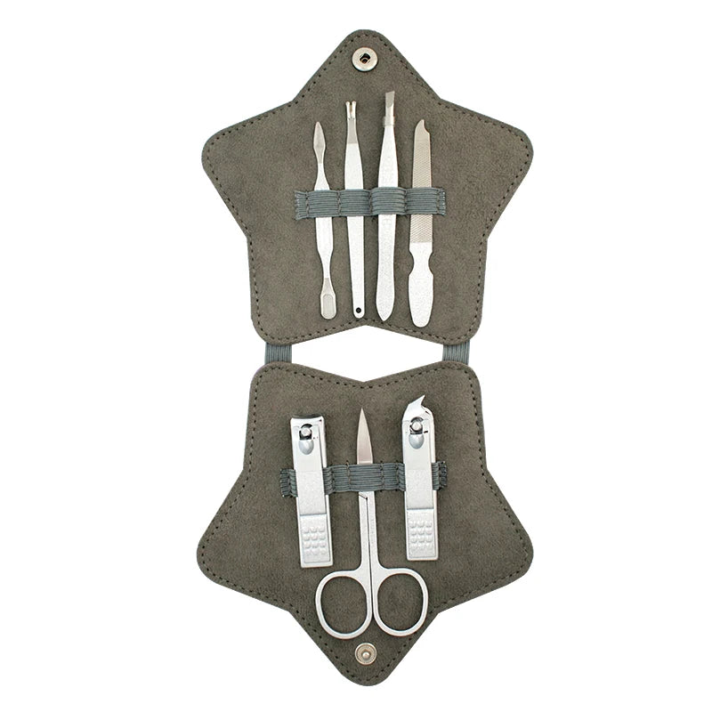 In Stock Durable Convenient Grooming Kit Christmas Series 7-Piece Portable Nail Clipper Set