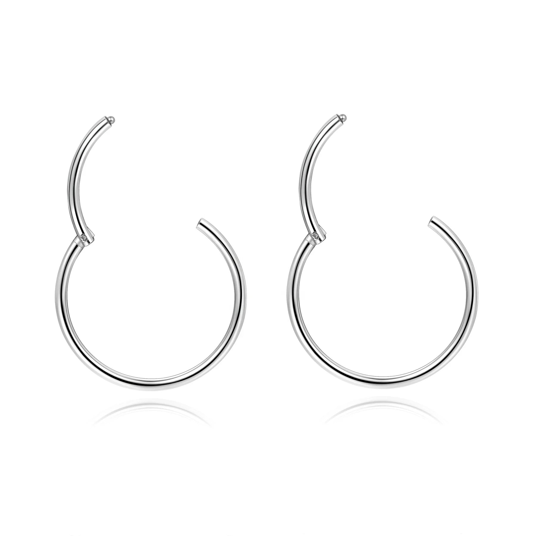 16/18/20g 0.8/1.0/1.2mm 6mm-16mm Hinged Clicker Segment Cartilage Earrings Hoops Nose Tragus Helix Piercings 316l Surgical Steel