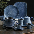Hot Stoneware Serving Platter Blue Steak Plate Restaurant Tableware Porcelain Ceramic Dinner Plate