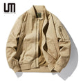 2025 Liu Ming Men's Spring Autumn Streetwear Long Sleeve Solid Color Baseball Coat Loose Bomber Jacket for Winter Wholesale