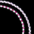 Wholesale Price Lady 3*3mm White Gold Plated 925 Silver Heart Shaped Gra Vvs1 pink Cz Ruby Mossanite Moissanite Tennis Bracelet