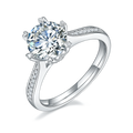 Jiangyuan Moissanite Women Jewelry 2ct Diamond Rings Fine Silver 925 Silver Custom White 14k 18k Gold Plated CLASSIC GRA Jy-gems