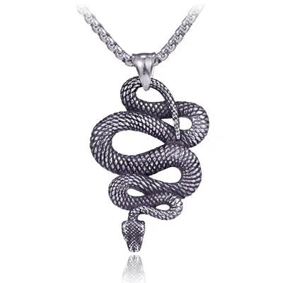 2021 Hot Snake Necklace Hip Hop Titanium Steel Necklace Stainless Steel Pendant Necklace for Men