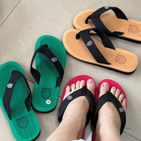 Unisex Summer Flip-Flops Slippers Custom Solid Color Light Weight and Anti-Slip Printed Style for Men's Outdoor Use