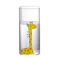 Heat Resistant Borosilicate Glass Square Cup with Cute Animals Pattern