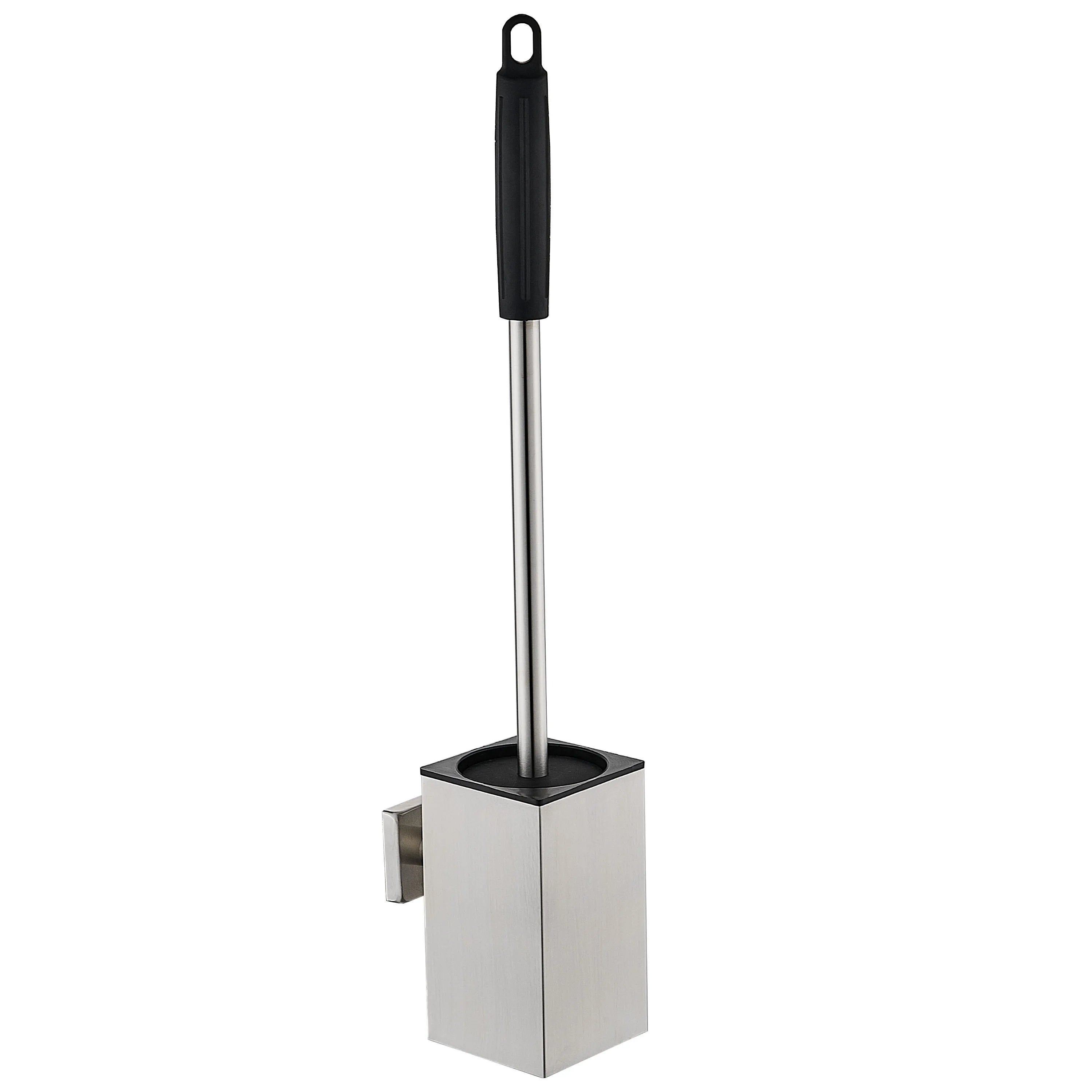 Best Price Black 304 Stainless Steel Long Handle Home Toilet Brush Gold Cleaning Brush Holder Set for Bathroom WC Cleaning