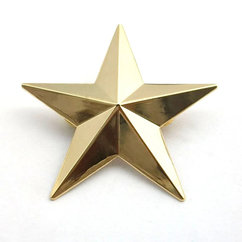 60MM 3D Star Badge Star Car Emblem Sticker Star Metal Brooch Manufacturer