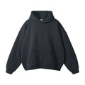LS Men's Heavyweight 100% Cotton Oversized Hoodie Thick Fleece Sweatshirt Loose Plush Winter Fashion No String Hoodie Digital