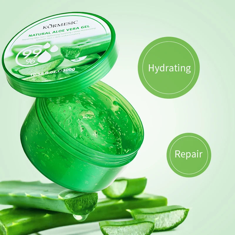 OEM ODM KORMESIC Natural Gel Organic Hydrating Face Cream Soothing After Sun Moisturizing Aloe Vera Gel for Face