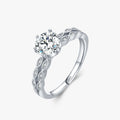 Ailmay Fashion 925 Sterling Silver Crowm Six Claw Sparkling Zirconia for Women Romantic Luxury Wedding Jewelry 2021 New Style