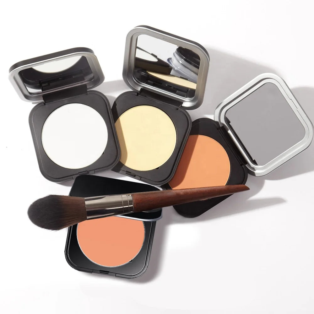 Custom Logo Matte Pressed Powder Setting Powder Foundation Palette Vegan High Quality Private Label Makeup Setting Powder