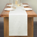 White Hemstitch Wrinkle Cotton Table Runner for Rectangle Tables Decoration Luxury Wedding Banquet Party Custom Table Runners